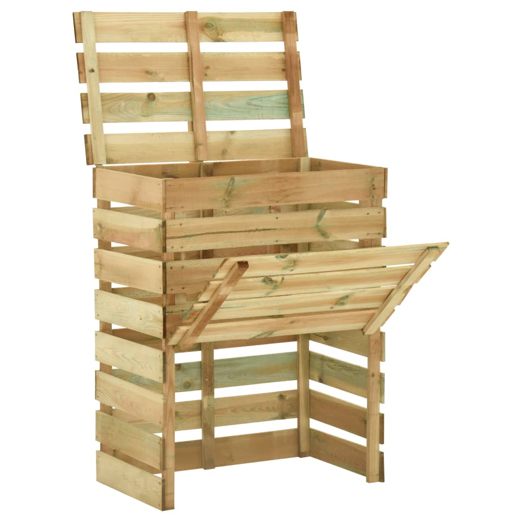 Vidaxl Garden compost bins 2 st 80x50x100 cm impregnated pine wood