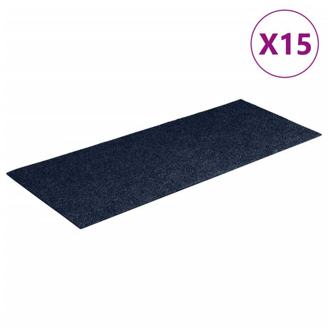 Vidaxl 15 st trapmatten zelfklevend rechthoekig 60x25 cm blauw