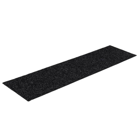 Vidaxl trapmatten zelfklevend 15 stuks 76x20 cm zwart rechthoekig