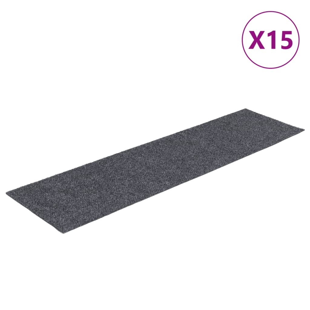 VIDAXL 15 ST PEDALA TATTO AUDSIVE RECTANGULARE 76X20 CM GRIGIO