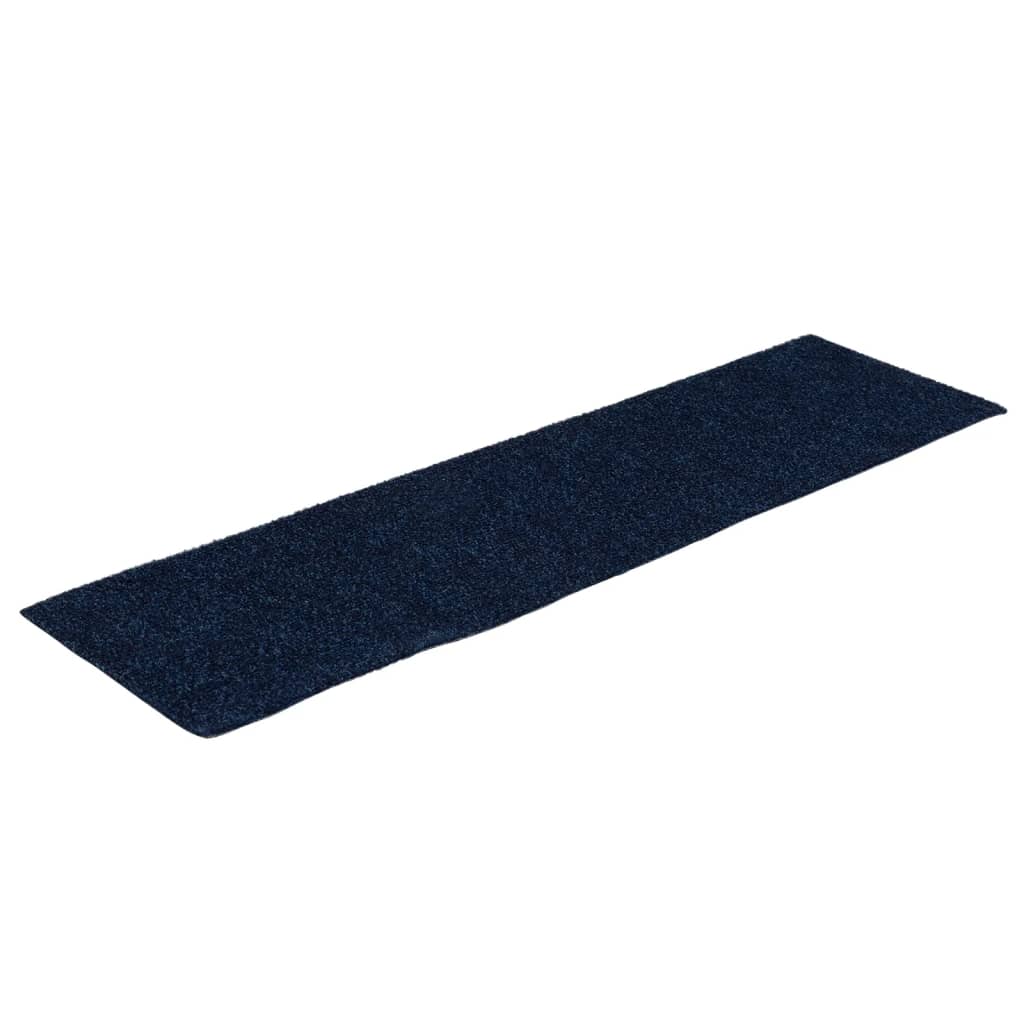 Vidaxl 15 st pédales tapis auto-adhésifs rectangulaires 76x20 cm bleu