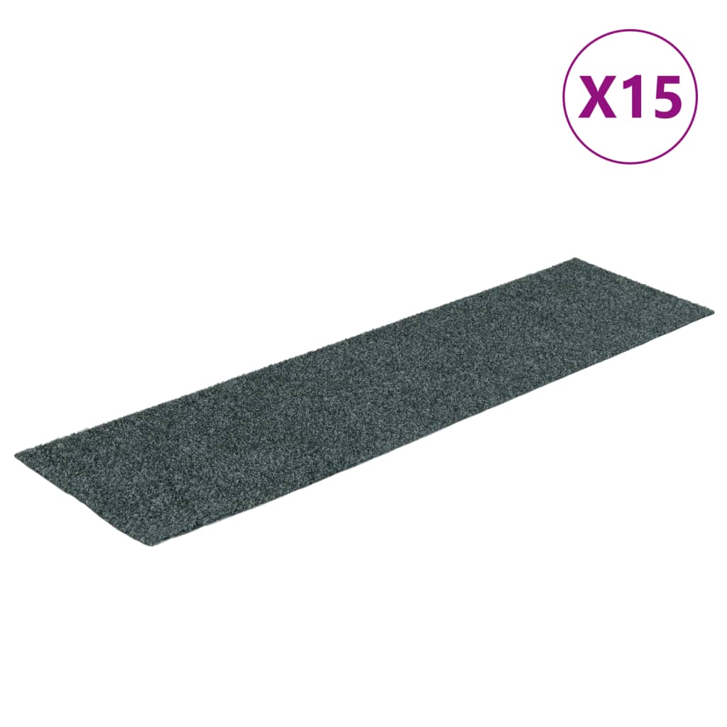 Vidaxl 15 st trapmatten zelfklevend rechthoekig 76x20 cm groen