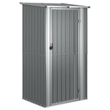 Vidaxl Garden Shed 118.5x97x209.5 cm de acero galvanizado gris