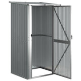 Vidaxl Garden Shed 118.5x97x209.5 cm de acero galvanizado gris