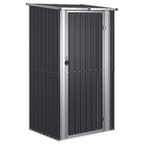 Vidaxl Garden Shed 118,5x97x209,5 cm Galvaniserad stålantracit