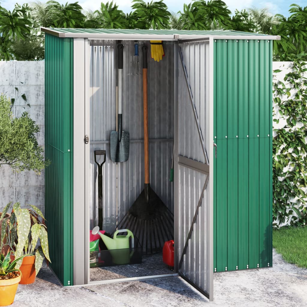 Vidaxl Garden shed 180.5x97x209.5 cm Galvanized steel green