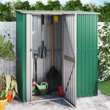 Vidaxl Garden shed 180.5x97x209.5 cm Galvanized steel green