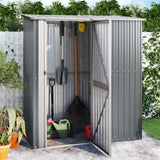 Vidaxl garden shed 180.5x97x209.5 cm galvanized steel gray