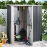 Vidaxl Garden shed 180.5x97x209.5 cm Galvanized steel anthracite