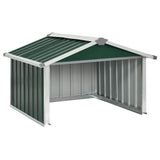 Vidaxl overkapping voor robotmaaier 92x97x63 cm staal groen