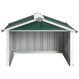 Vidaxl overkapping voor robotmaaier 92x97x63 cm staal groen