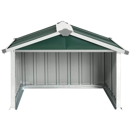 Vidaxl overkapping voor robotmaaier 92x97x63 cm staal groen