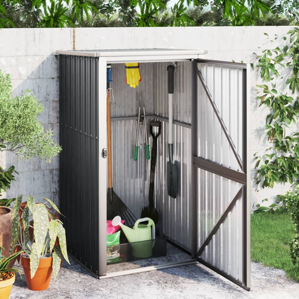 Vidaxl Garden Shed 88x89x161 cm de acero galvanizado antracita