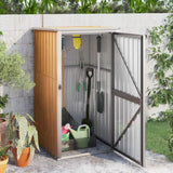 Vidaxl Garden Shed 88x89x161 cm de acero galvanizado marrón