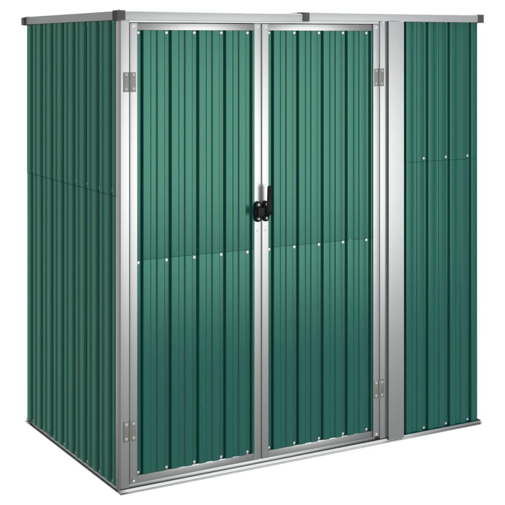 Vidaxl Garden Shed 161x89x161 cm de acero galvanizado verde