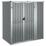 Vidaxl Garden Shed 161x89x161 cm de acero galvanizado gris