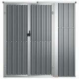 Vidaxl Garden Shed 161x89x161 cm de acero galvanizado gris