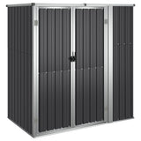 Vidaxl Garden Shed 161x89x161 cm de acero galvanizado antracita