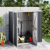 Vidaxl Garden Shed 161x89x161 cm de acero galvanizado antracita