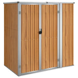 Vidaxl Garden Shed 161x89x161 cm de acero galvanizado marrón