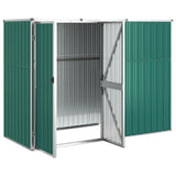 Vidaxl Garden Shed 225x89x161 cm de acero galvanizado verde