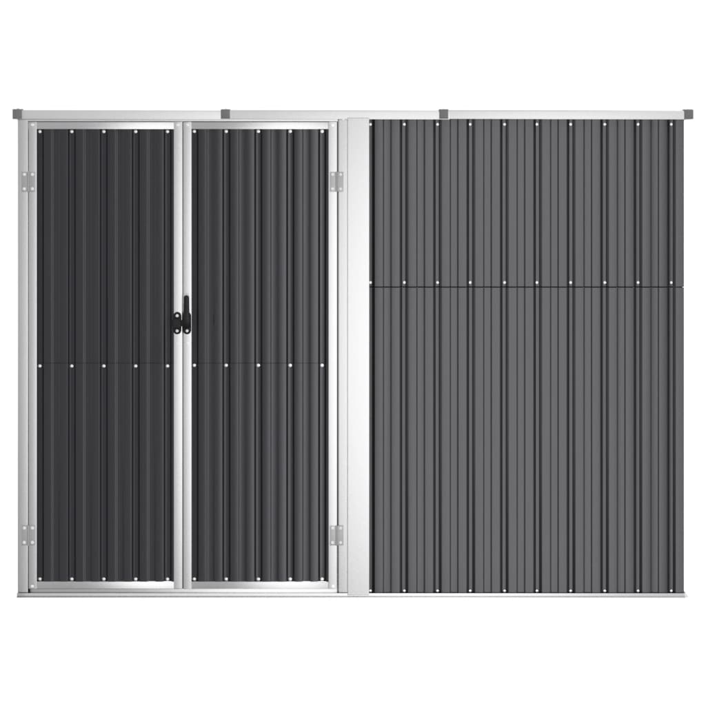 Vidaxl Garden shed 225x89x161 cm galvanized steel anthracite -colored