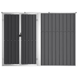 Vidaxl Garden shed 225x89x161 cm galvanized steel anthracite -colored