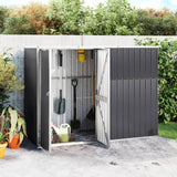 Vidaxl Garden shed 225x89x161 cm galvanized steel anthracite -colored