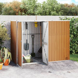 Vidaxl Garden Shed 225x89x161 cm de acero galvanizado marrón