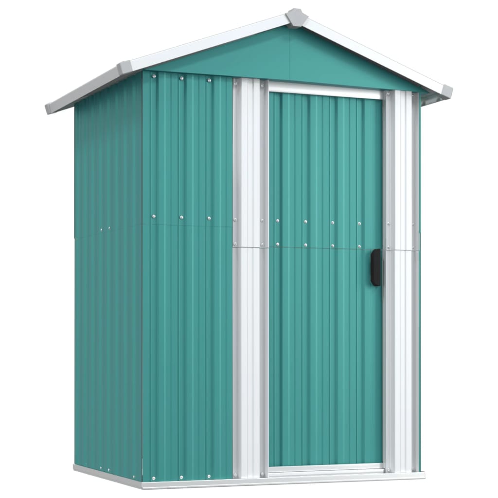 Vidaxl Garden Shed 126x97.5x177 cm galvanisert stålgrønn