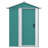 Vidaxl Garden Shed 126x97.5x177 cm galvanisert stålgrønn