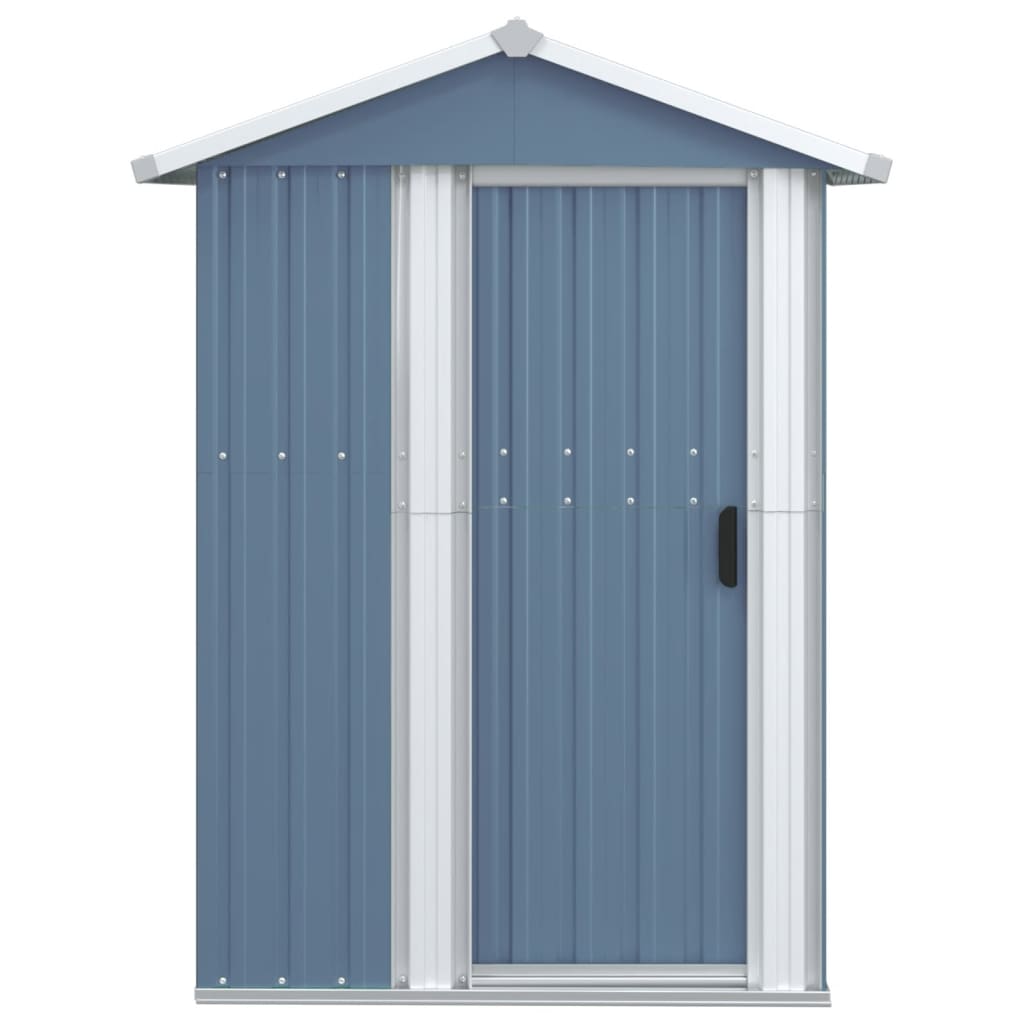 Vidaxl Garden Shed 126x97.5x177 cm Galvaniserat stålgrå