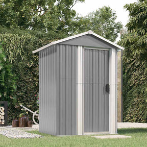 Vidaxl tuinschuur 126x97,5x177 cm gegalvaniseerd staal grijs