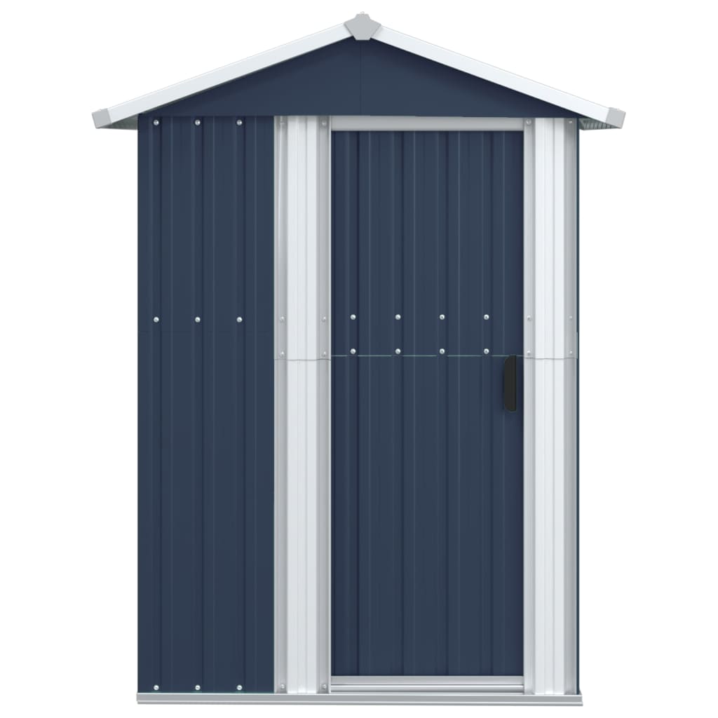 Vidaxl Garden Shed 126x97.5x177 CM Color de antracita de acero galvanizado