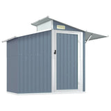 SHED JARDINE VIDAXL 270X130X208.5 cm Gray en acier galvanisé