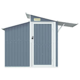 SHED JARDINE VIDAXL 270X130X208.5 cm Gray en acier galvanisé