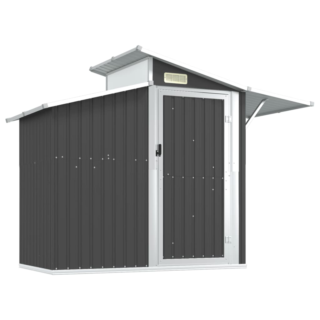 Vidaxl Garden Shed 270x130x208,5 cm ocynkowana stalowa antracytowa kolor