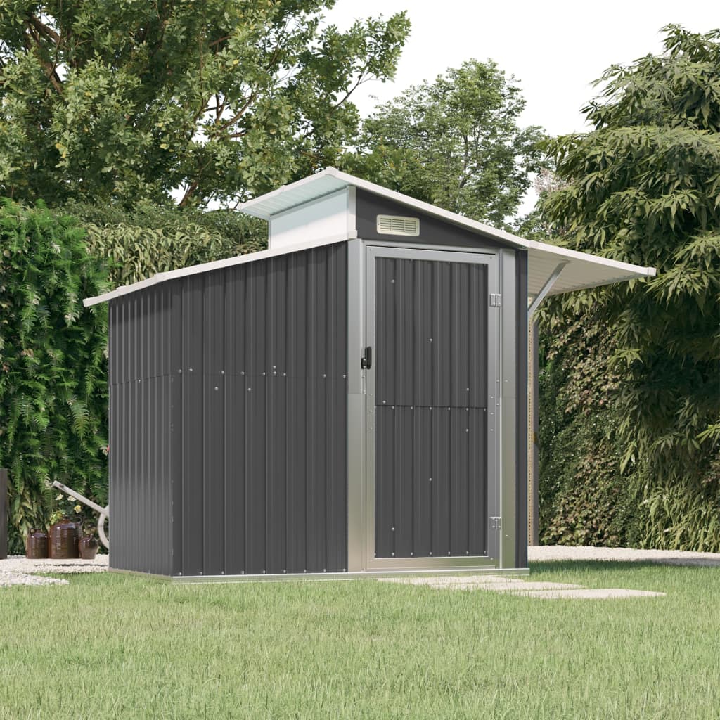 Vidaxl Garden Shed 270x130x208,5 cm ocynkowana stalowa antracytowa kolor