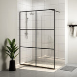 Vidaxl Walk-In Shower Wall 140x195 cm ESG-Glas transparente y negro