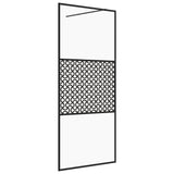 Vidaxl Walk-in sprchová zeď 90x195 cm esg-glas transparentní a černá