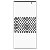 Vidaxl inloopdouchewand 90x195 cm esg-glas transparant en zwart