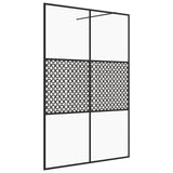 Vidaxl Walk-in shower wall 140x195 cm ESG-Glas Transparent and Black