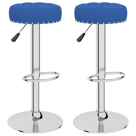 Vidaxl barkrukken 2 st stof blauw