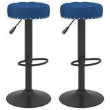 Vidaxl barkrukken 2 st fluweel blauw