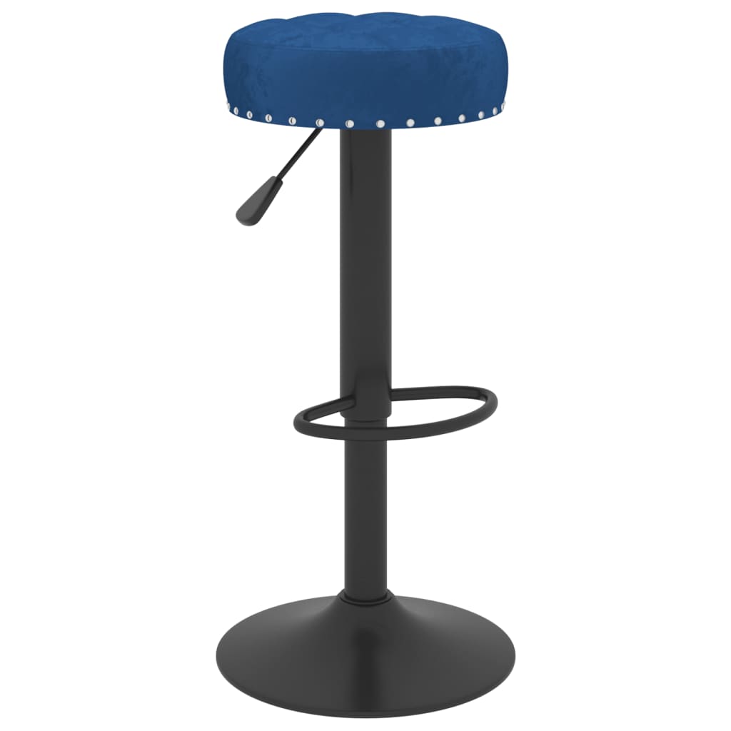 Vidaxl barkrukken 2 st fluweel blauw