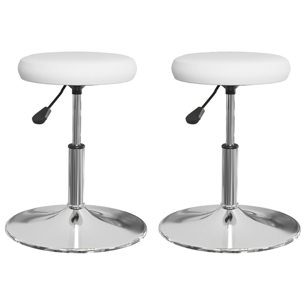 Vidaxl eetkamerstoelen 2 st kunstleer wit
