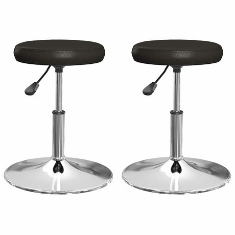 Vidaxl eetkamerstoelen 2 st kunstleer zwart