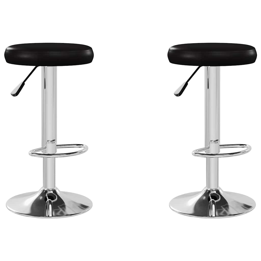 Vidaxl barstoelen 2 st kunstleer zwart