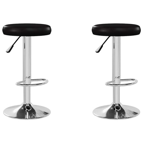 Vidaxl barstoelen 2 st kunstleer zwart