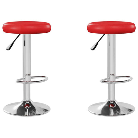 Vidaxl barstoelen 2 st kunstleer rood